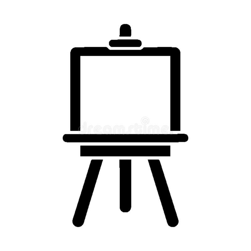 Simple Vector Icon of a Easel �\' Logo Design Illustration. vector illustration