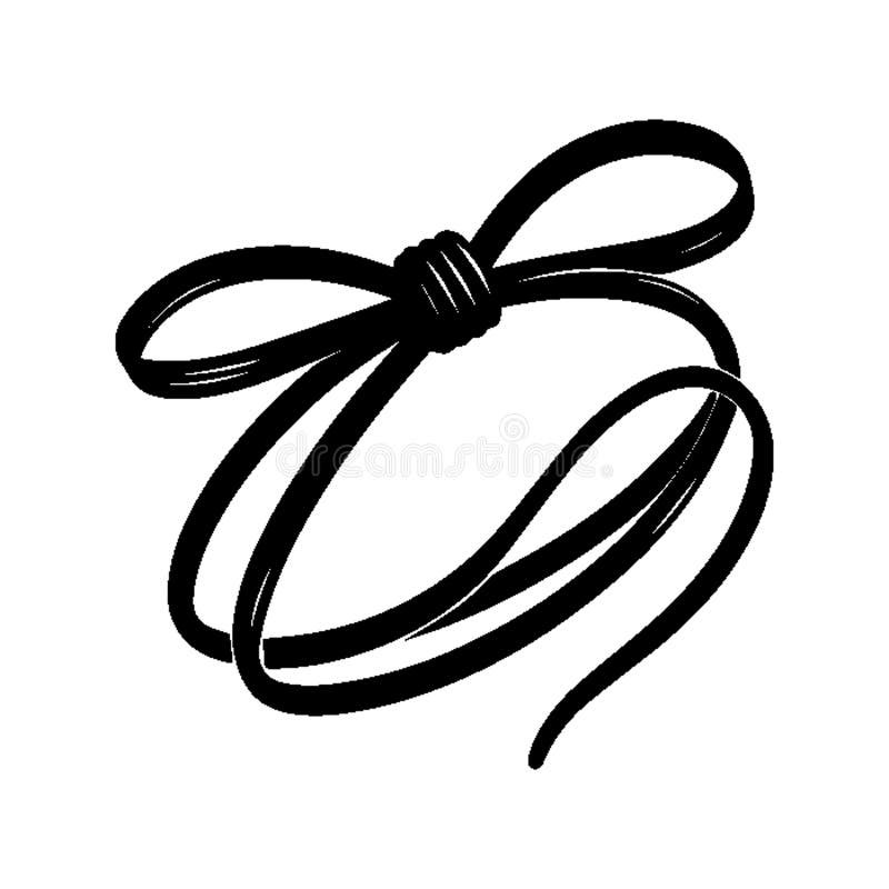 Simple Vector Hair Ties Icon Logo Design Illustration. stock illustration