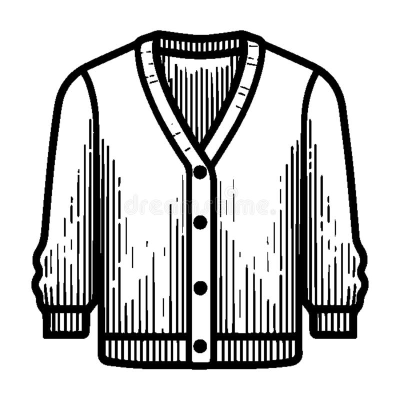 Simple Vector Icon of Light Cardigans Logo Illustration. vector illustration