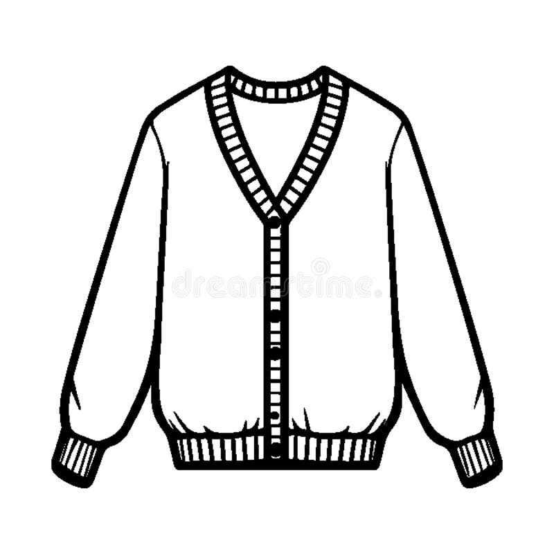 Simple Vector Icon of Light Cardigans Logo Illustration. stock illustration
