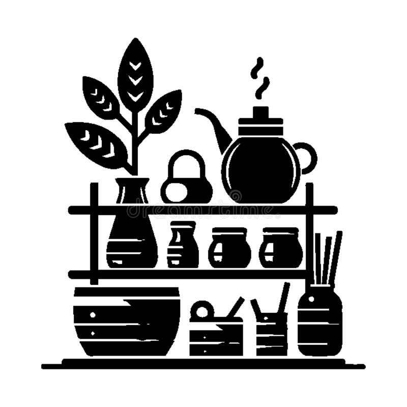 Simple Vector Icon of a Mate Shelf Display �\' Logo Design Illustration. vector illustration