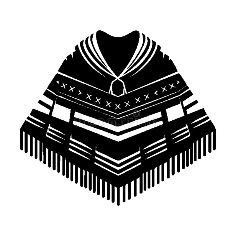 Simple Vector Icon Ponchos Logo Design Illustration. stock illustration