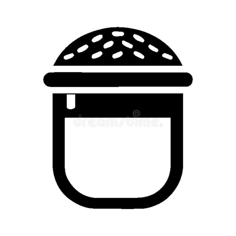 Simple Vector Icon of a rice pudding �\' Logo Design Illustration. royalty free illustration
