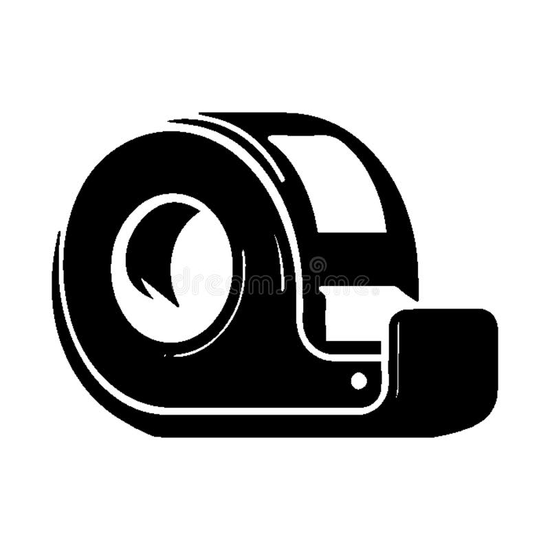 Simple Vector Icon Tape Dispenser Logo Design Illustration. Packaging tape logo vectors