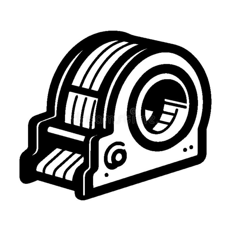 Simple vector icon tape dispenser logo design illustration. Packaging tape logo vectors