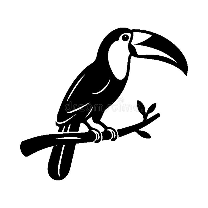 Simple Vector Icon of a Toco touchan �\' Logo Design Illustration. stock illustration