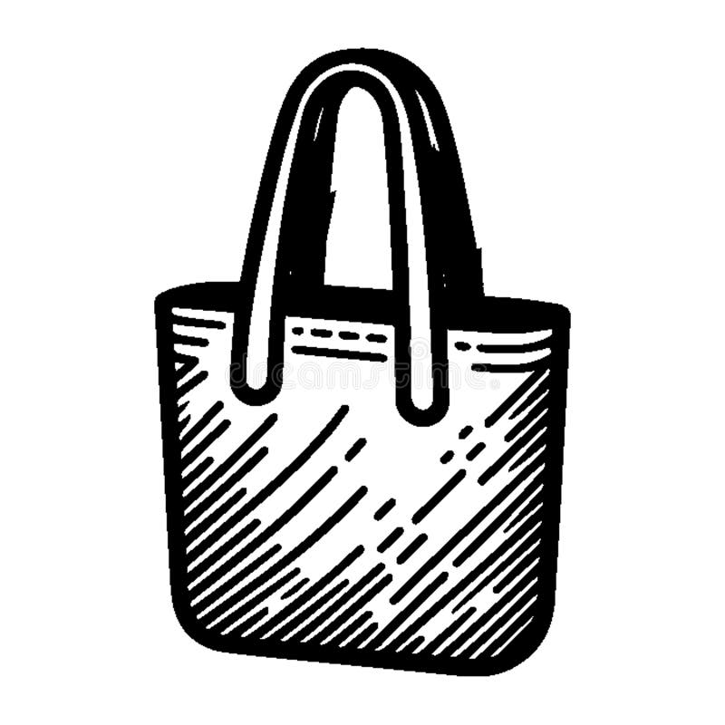 Simple Vector Icon Tote Bags Logo Illustration. royalty free illustration