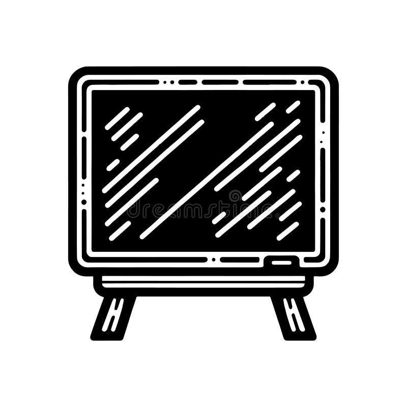 Simple Vector Icon of a white board �\' Logo Design Illustration. stock illustration