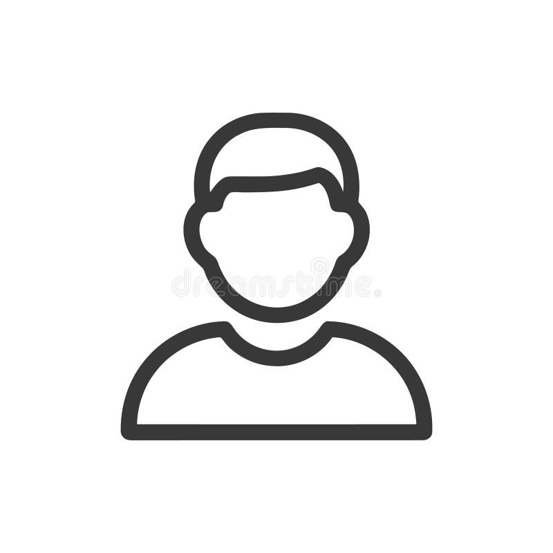 Simple Male User Profile Icon: A Minimalist Vector Illustration vector illustration
