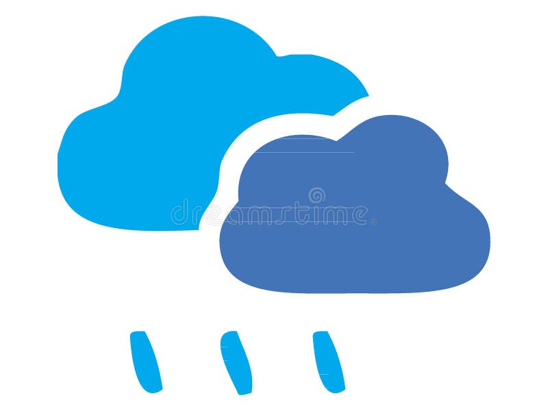 Weather Forecast App Icon for Showers Stock Vector - Illustration of ...