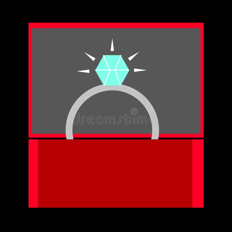 Simple vector of Jewelry at red box royalty free illustration