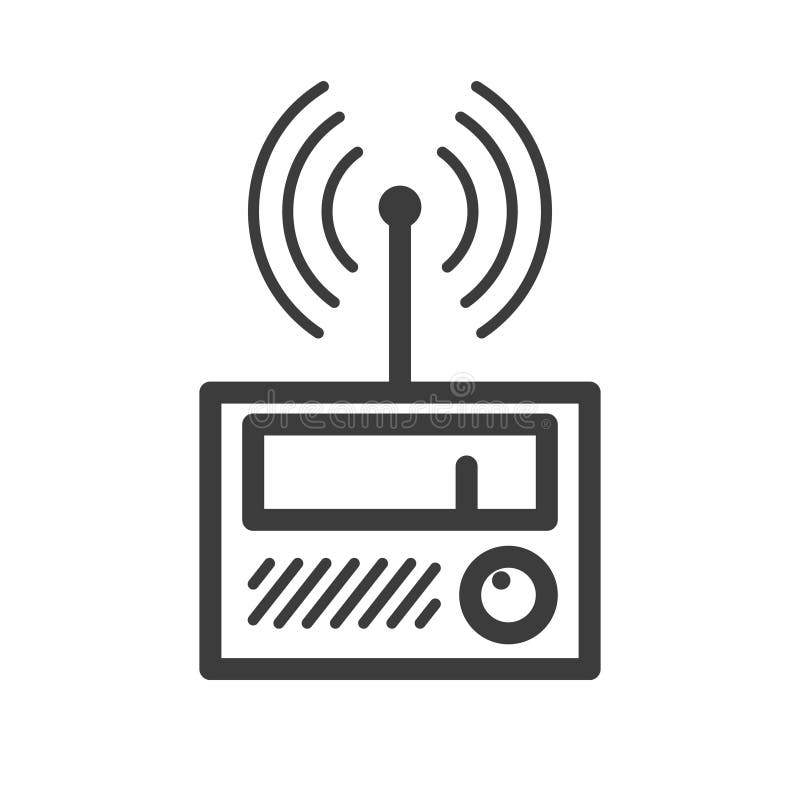 radio clip art black and white