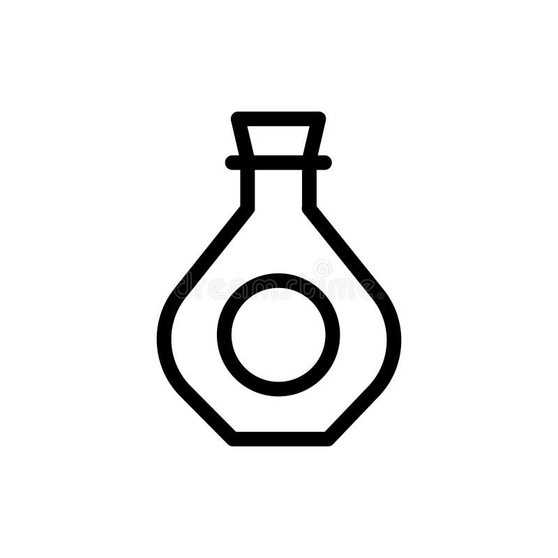 Simple of vector line icons. Pixel Perfect bottle stock illustration