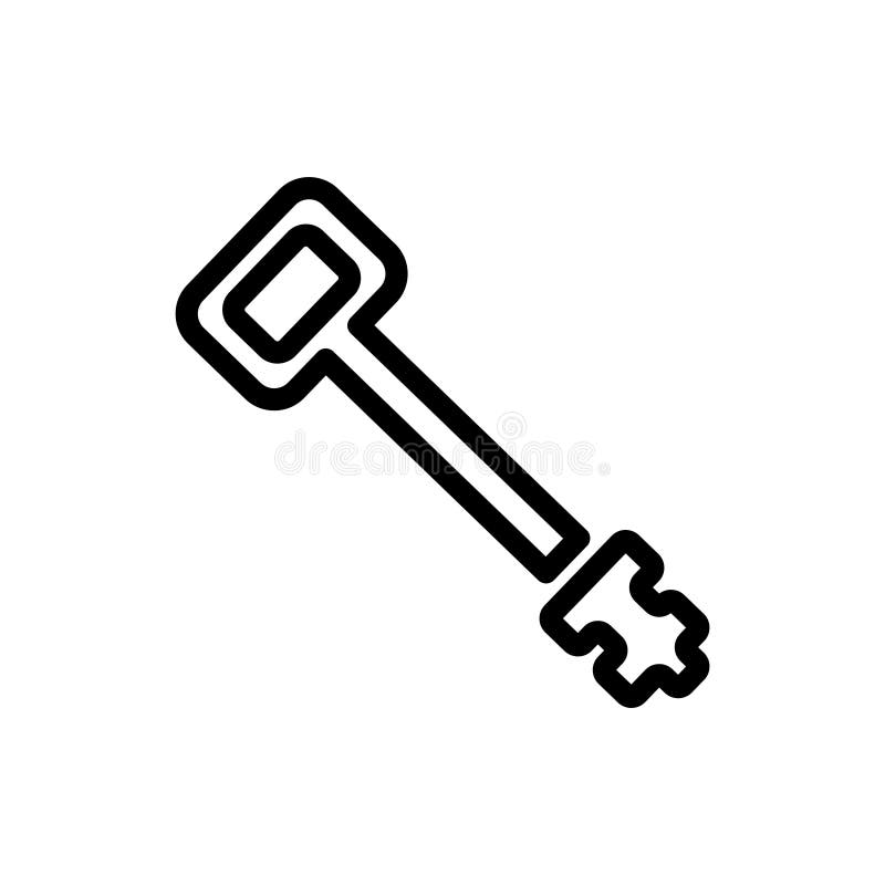 Simple of vector line icons. Pixel Perfect key vector illustration