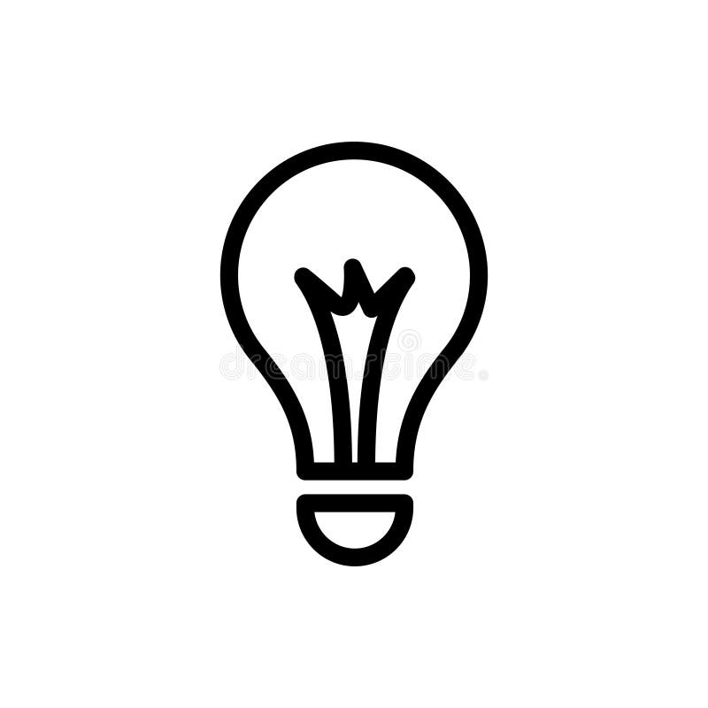 Simple of vector line icons. Pixel Perfect lamp stock illustration