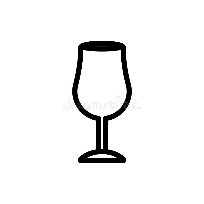 Simple of vector line icons. Pixel Perfect wineglass stock illustration