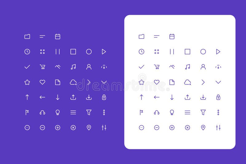 Simple Vector Minimalistic Icons Set