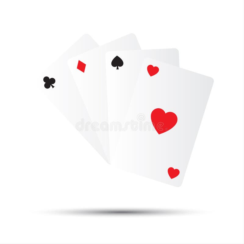 Simple vector playing cards royalty free illustration