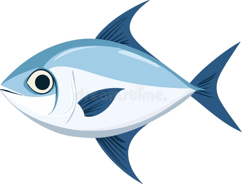 Simple vector pompano clipart royalty free illustration