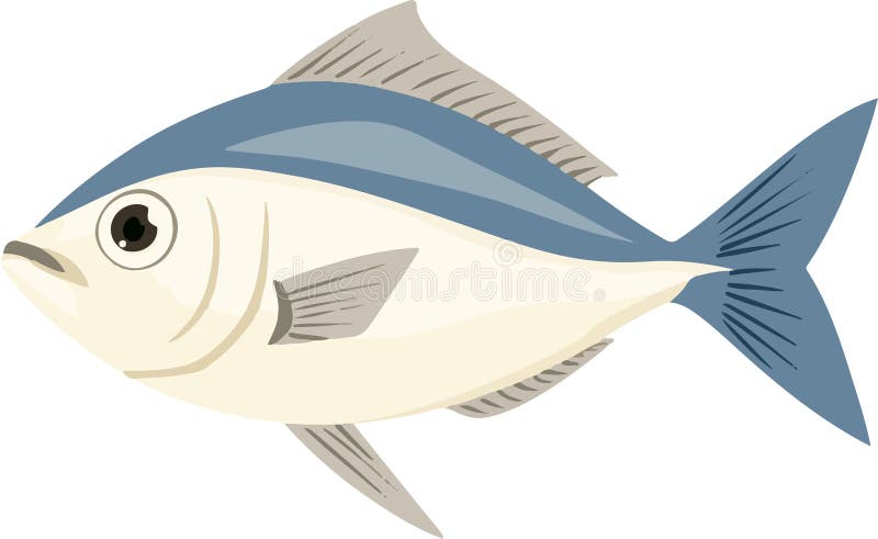Simple vector pompano clipart vector illustration