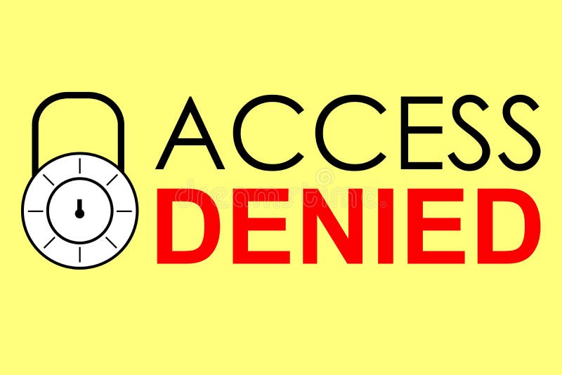 Simple vector sign, Access Denied royalty free illustration