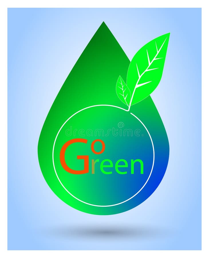Simple vector Sign Go Green stock illustration