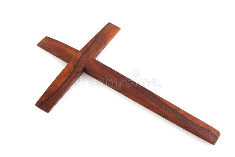 Simple wooden cross royalty free stock images
