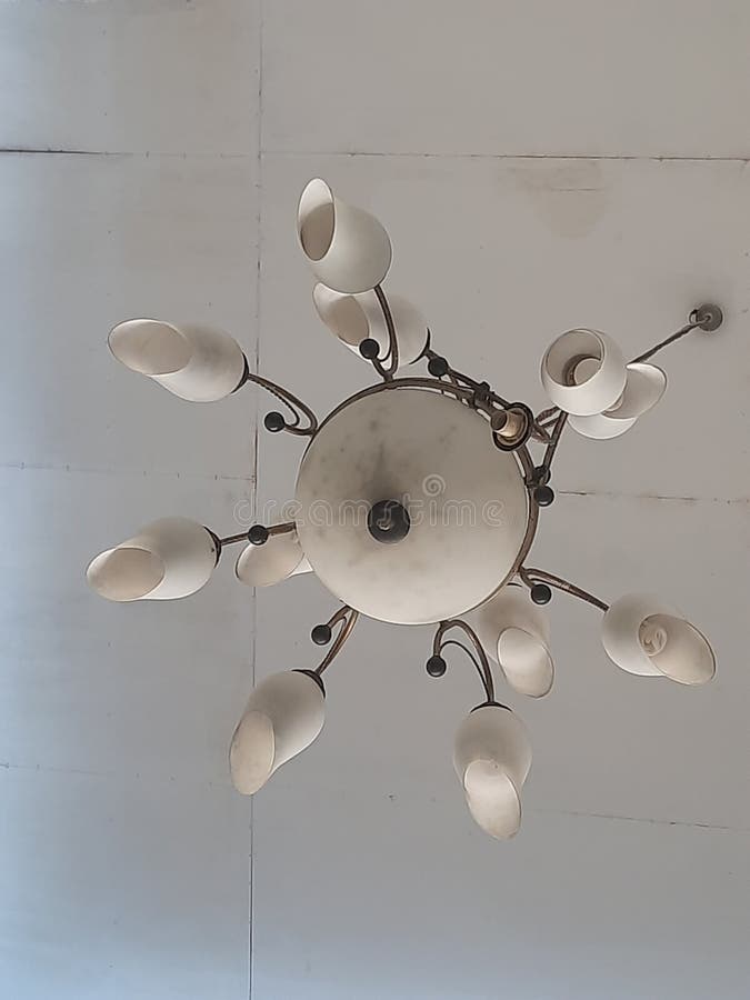 Simple Worn Decorative Lights in a Prayer Room Stock Photo Image of