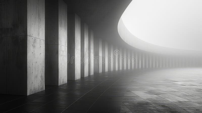 Simplicity in Monochrome: Abstract Black and White Minimal Background