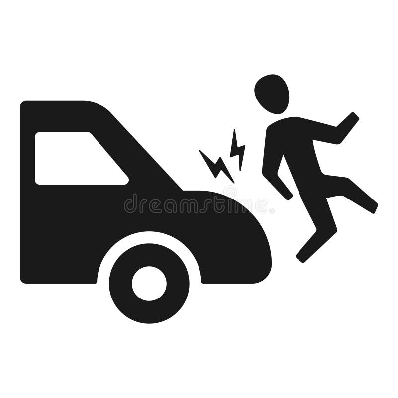 Simplistic Car Accident Icon Stock Illustration Illustration Of Simplistic Road 164811316