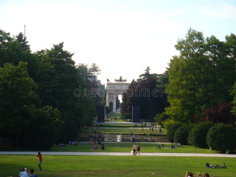 The Parck with the Arch stock image. Image of garden - 111277847