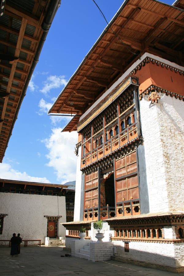 Simtokha Dzong - Thimphu - il Bhutan fotografie stock Simtokha Dzong - Thimphu - il Bhutan fotografie stock