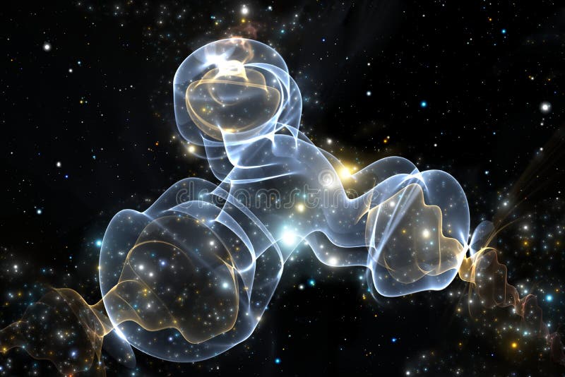 Simulation of the distribution of dark matter in space royalty free illustration