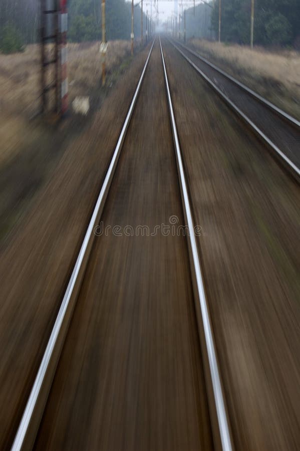 simulation of speed on a rail road