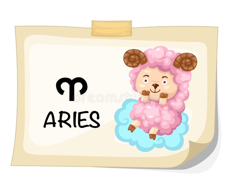 Sinais do zodíaco - Aries ilustração stock Sinais do zodíaco - Aries ilustração stock