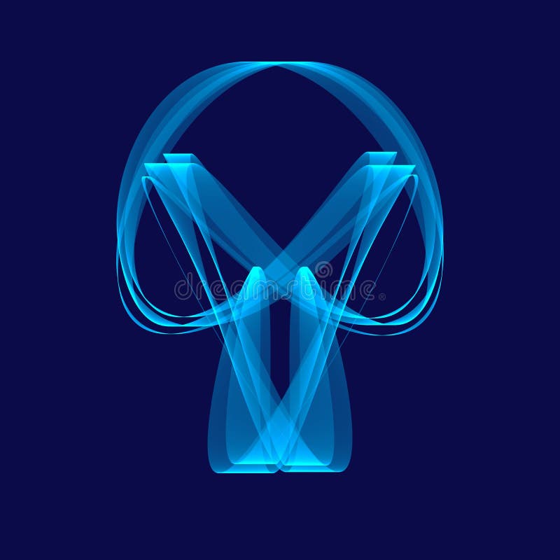 Sinal abstrato do azul do crânio Luz - linhas azuis na obscuridade - fundo azul Fundo azul abstrato Teste padrão geométrico em co ilustração stock Sinal abstrato do azul do crânio Luz - linhas azuis na obscuridade - fundo azul Fundo azul abstrato Teste padrão geométrico em co ilustração stock