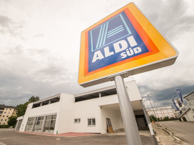 Sinalização Aldi foto de stock royalty free