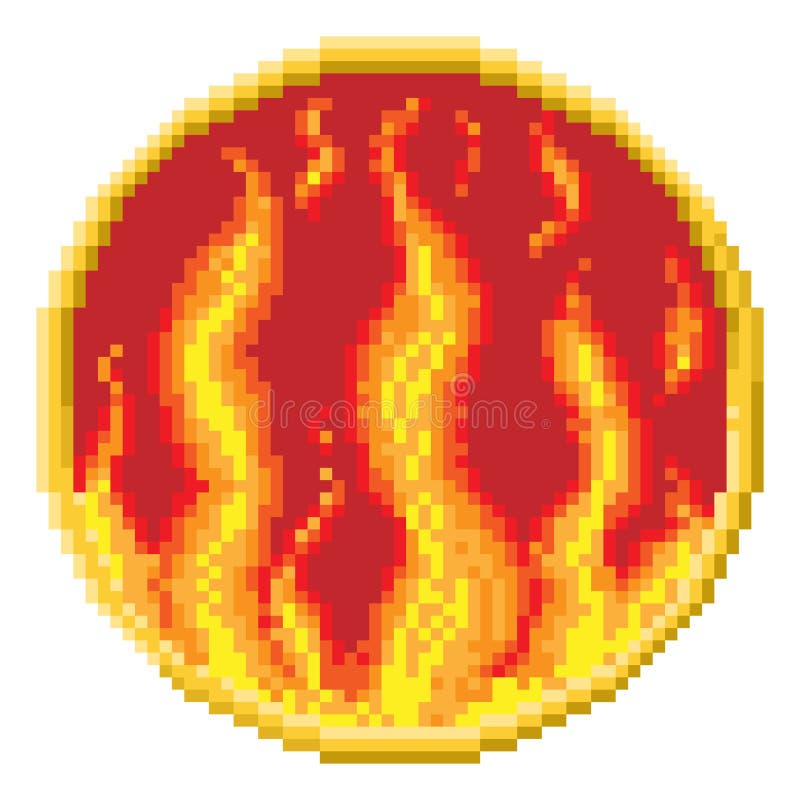 Elementos de pixel art fogo, água, terra, vento, ícones de jogos de bits em  fundo branco
