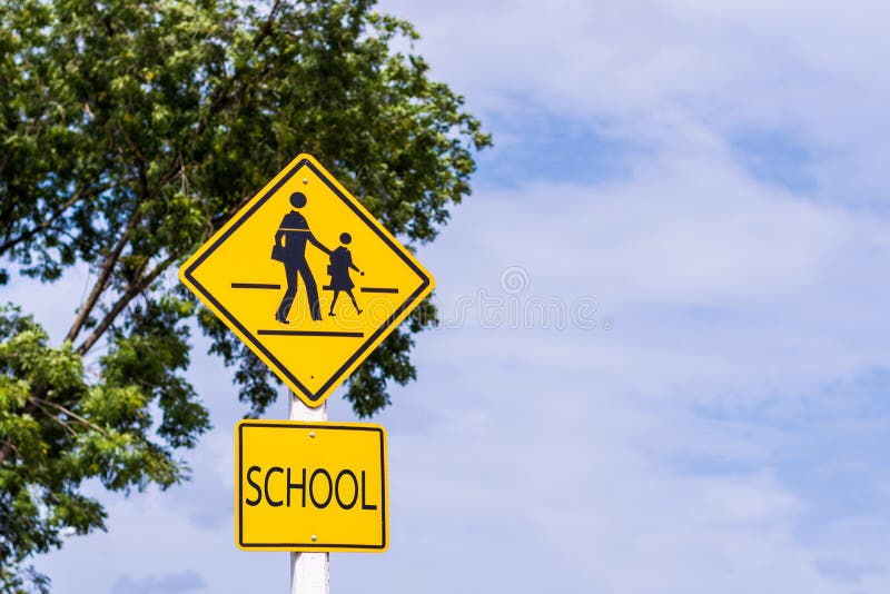 Sinal de aviso para a escola dos estudantes imagem de stock royalty free Sinal de aviso para a escola dos estudantes imagem de stock royalty free