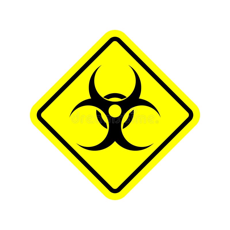 Sinal de Biohazard Perigo de radiação de advertência Político viral do sinal de aviso ilustração do vetor Sinal de Biohazard Perigo de radiação de advertência Político viral do sinal de aviso ilustração do vetor