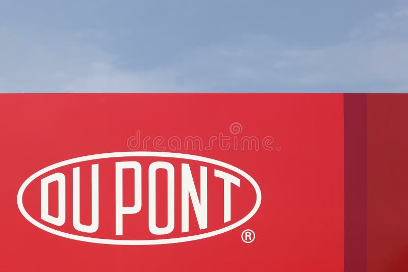 Sinalização DuPont num painel fotografia de stock royalty free