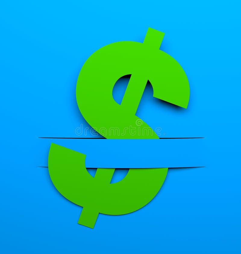 Sinal de dólar. Imagem conceptual ilustração royalty free