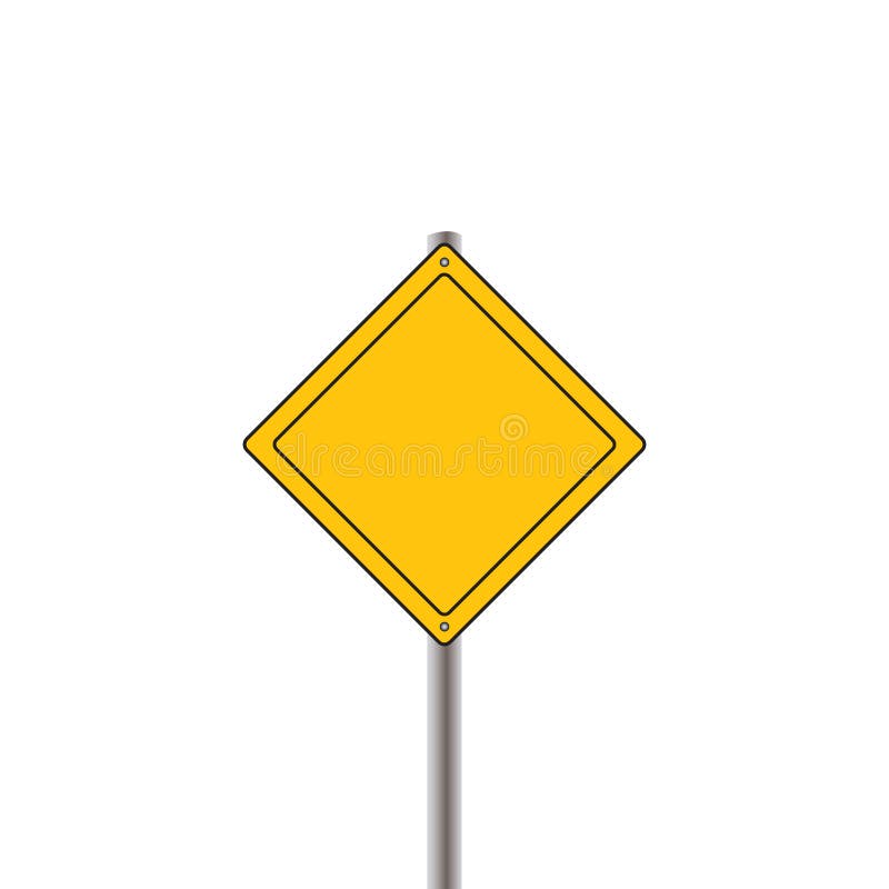 Sinal de aviso amarelo - Estrada áspera à frente - Isolado fotos