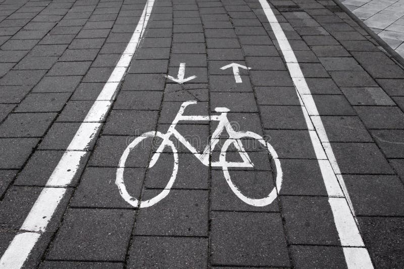 Sinal de Trânsito para Bicicletas fotografia de stock