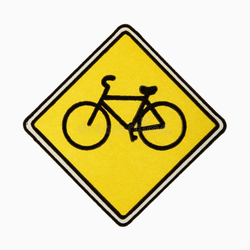 Sinal de trânsito para bicicletas imagens de stock