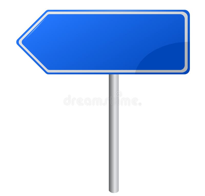 Sinal de estrada direcional azul ilustração do vetor Sinal de estrada direcional azul ilustração do vetor