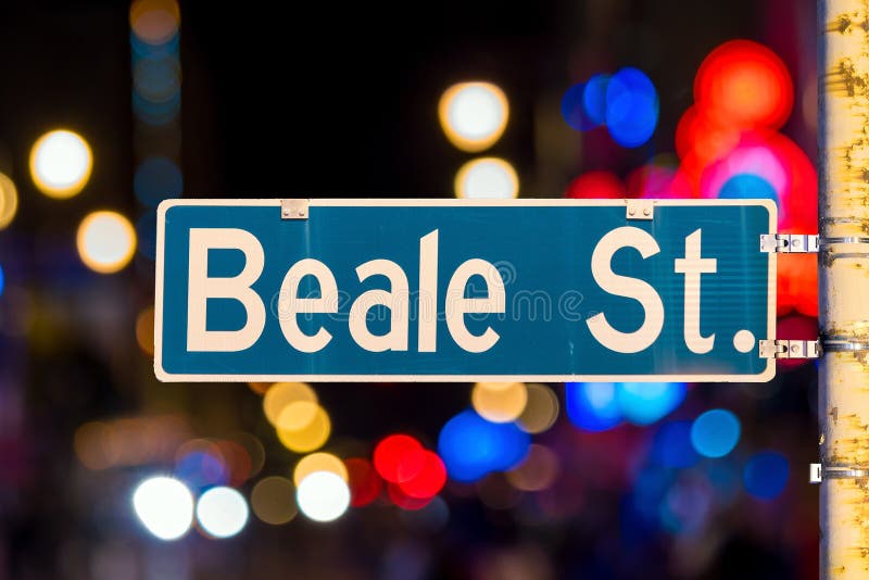 Sinal de rua de Beale imagem de stock Sinal de rua de Beale imagem de stock