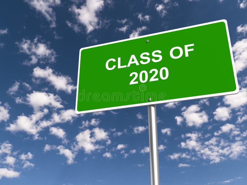 Sinal de tráfego da classe 2020 ilustração stock