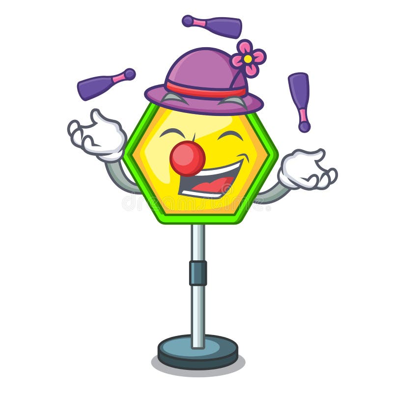 Sinal de tráfego de mnanipulação isolado na mascote ilustração royalty free Sinal de tráfego de mnanipulação isolado na mascote ilustração royalty free
