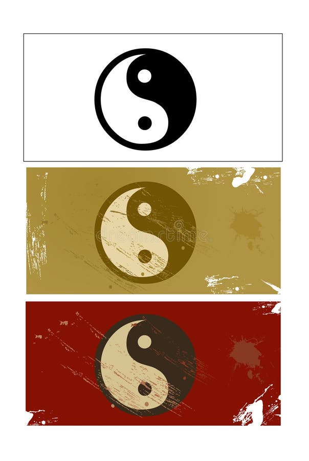 Sinal de Yin e de Yang ilustração stock Sinal de Yin e de Yang ilustração stock